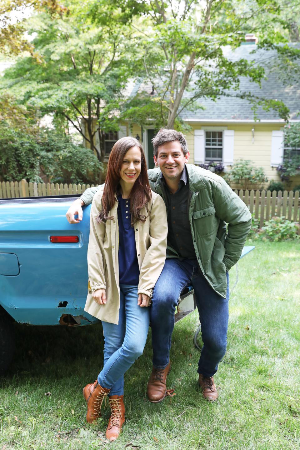 Elizabeth and Ethan Finkelstein, founders of cheapoldhouses.com and Cheap Old Houses on Instagram and Facebook, at home in Nyack Sept. 16, 2020. Cheap Old Houses features charming old houses across America for under $100,000 and their Instagram @CheapOldHouses has over 1.2M followers.