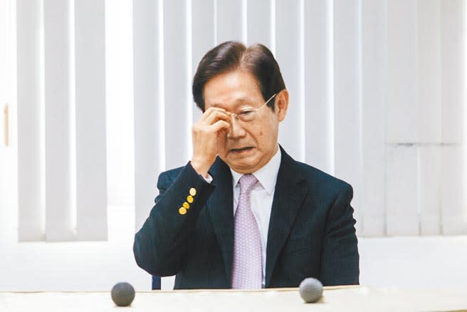 大同公司董事長林文淵昨（22日）召開記者會表示，「今天是在大同最後一天」，對於上任50天，突然遭到撤換，他不理解被撤換原因。（郭吉銓攝）