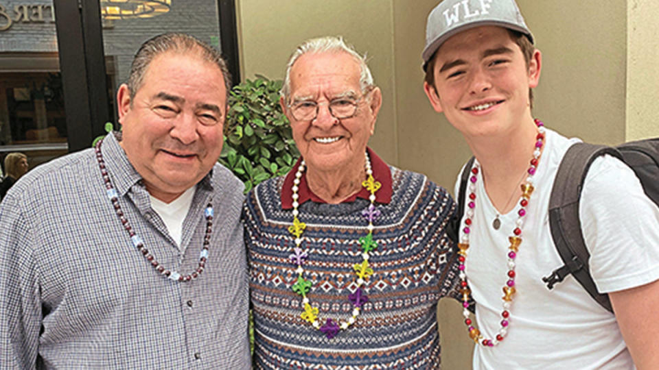 <span><span>Emeril with his father, Emeril Junior and son, Emeril IV "EJ". <em>Credit: The Emeril Group</em></span></span>