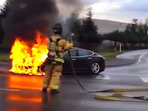 Tesla fire