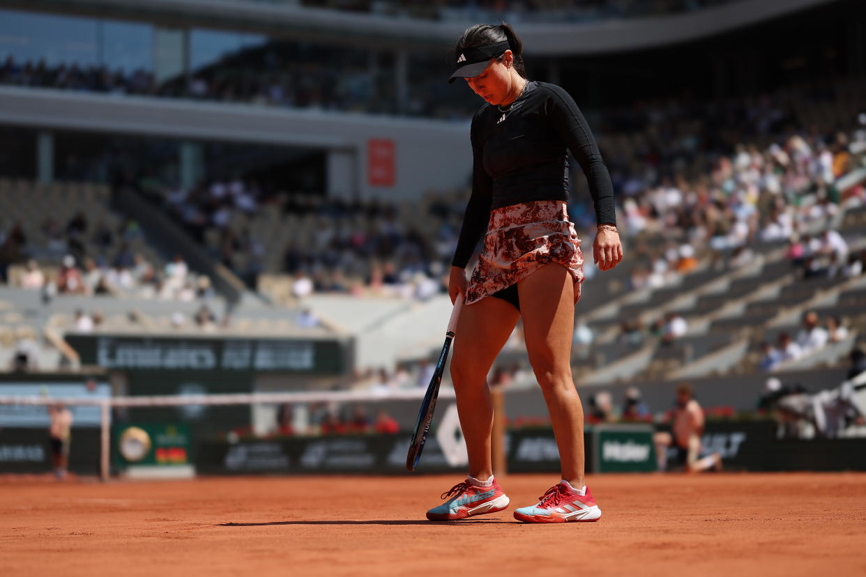 Jessica Pegula couldn't repeat her quarterfinal appearance in the French Open. (Photo by Ian MacNicol/Getty Images)