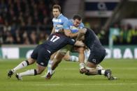 Rugby Union Britain - England v Argentina - 2016 Old Mutual Wealth Series - Twickenham Stadium, London, England - 26/11/16 England's Joe Marler and Courtney Lawes in action with Argentina's Agustin Creevy Action Images via Reuters / Henry Browne Livepic