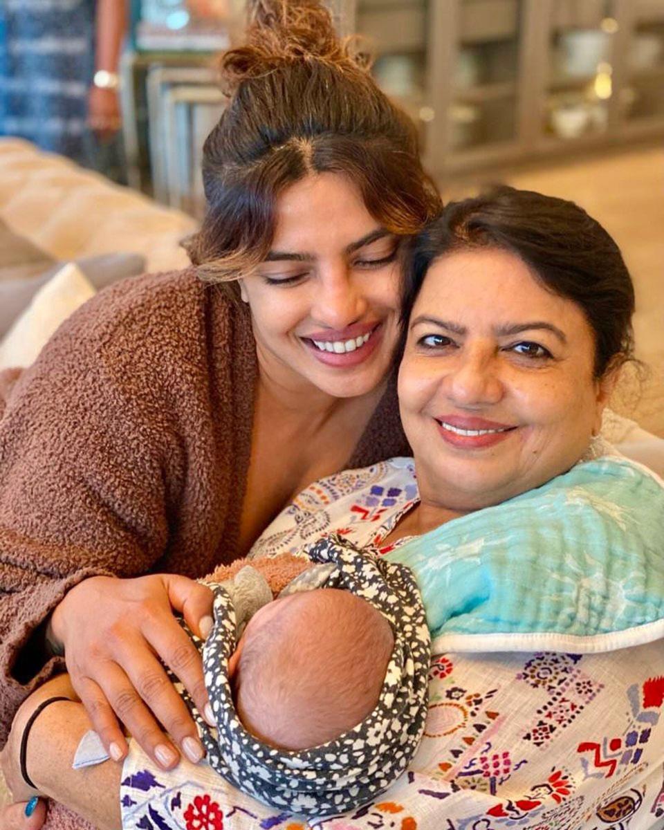 Priyanka Chopra with her mother and daughter Malti