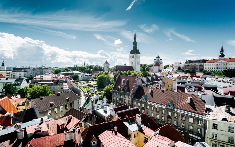 View of the old town of Tallinn