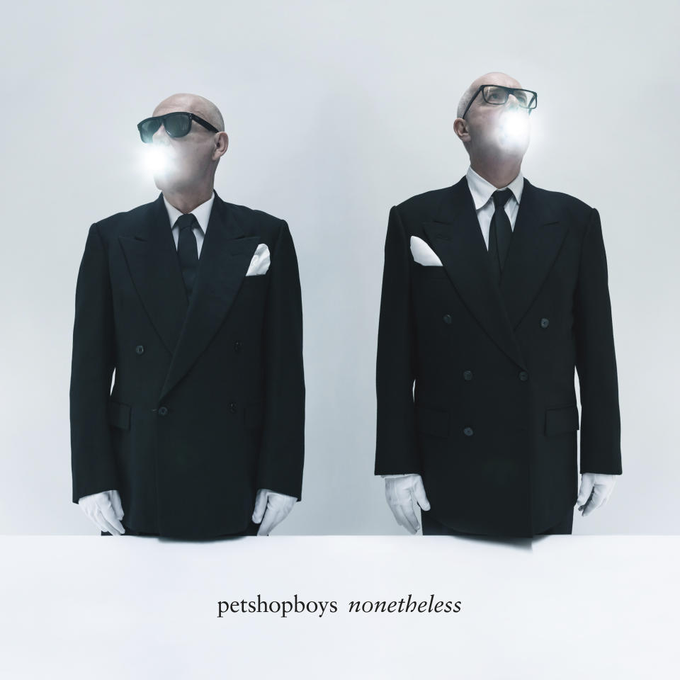 This album cover image released by Parlophone/Warner shows "Nonetheless" by Pet Shop Boys. (Parlophone/Warner via AP)