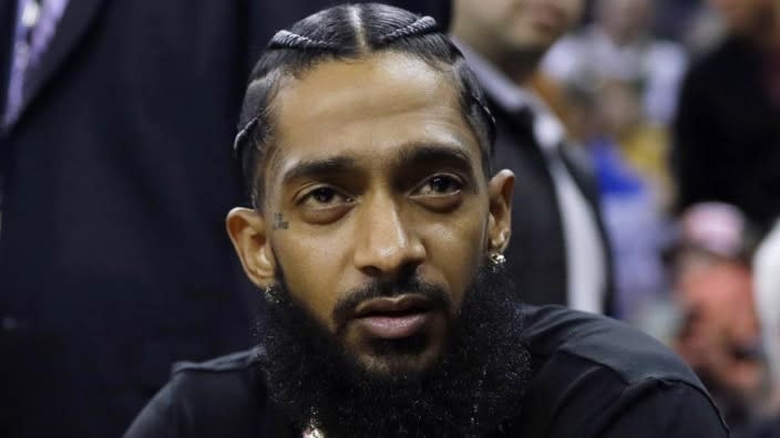 On Monday, the late rapper-entrepreneur Nipsey Hussle was honored with a star on the Hollywood Walk of Fame in his native Los Angeles. That day would have been his 37th birthday. (Photo: Marcio Jose Sanchez/AP, File)