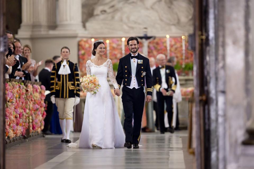<p>Swedish prince, Carl Phillip married former reality star, Sofia Hellqvist at Stockholm's Royal Palace in 2015. </p>