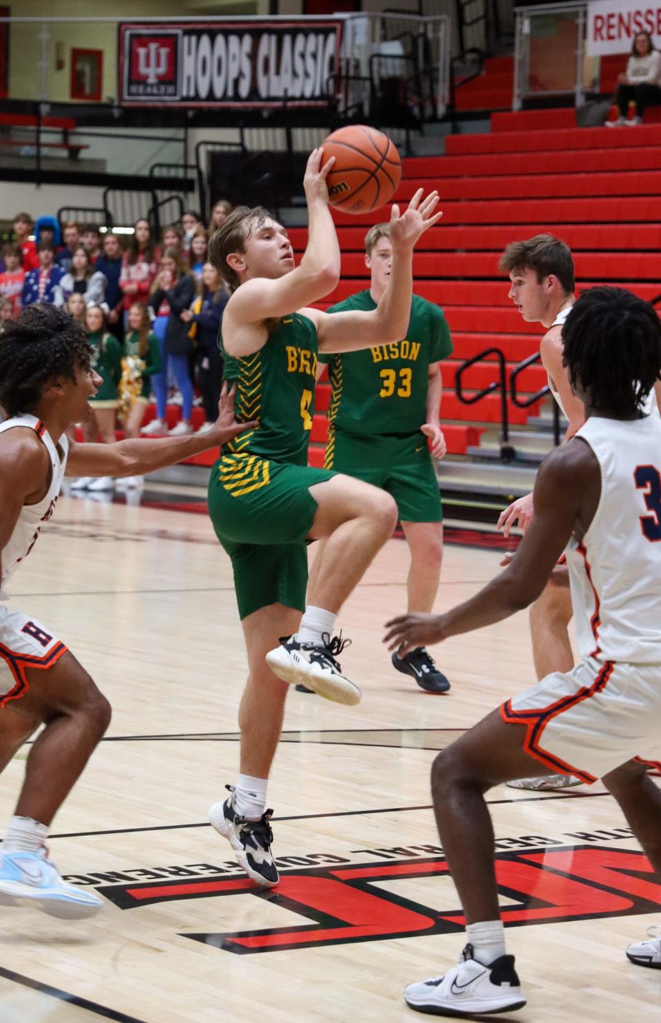 in the championship game of the IU Health Hoops Classic at Crawley Center on Dec. 3, 2022.