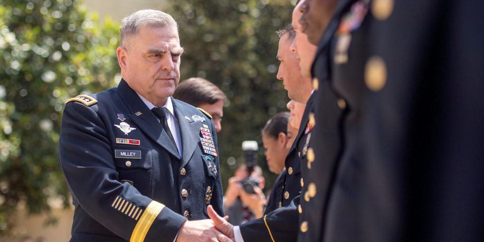 US Army Mark Milley handshake