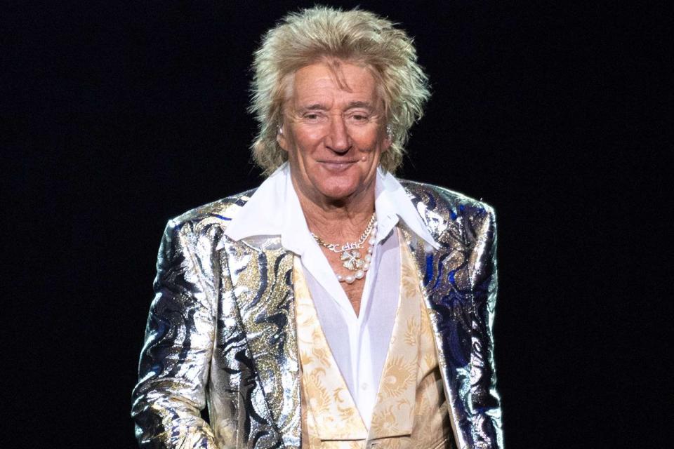 <p>Roberto Ricciuti/Redferns</p> Rod Stewart performs in Glasgow, Scotland in November 2022