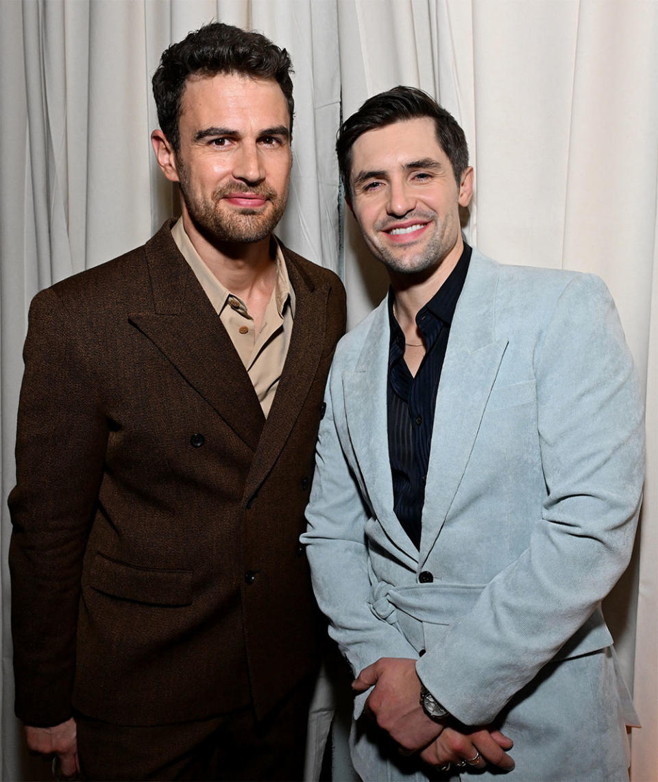 Theo James and Phil Dunster attend MPTF's 17th Annual Evening Before at Pacific Design Center on January 13, 2024 in West Hollywood, California.