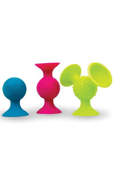 <p><strong>Fat Brain Toys</strong></p><p>amazon.com</p><p><strong>$21.95</strong></p><p>Like fidget spinners for toddlers, these toys are oddly enticing — <strong>the suction cups stick to tables, counters and each other</strong>, and each one rattles, so there's a lot of stimulation going on. Even adults have been known to absentmindedly play with them. <em>Ages 6 months+</em></p><p><strong>RELATED:</strong> <a href="https://www.goodhousekeeping.com/childrens-products/toy-reviews/g37363826/best-pop-fidget-toys/" rel="nofollow noopener" target="_blank" data-ylk="slk:The Best Pop Fidget Toys to Help with Anxiety;elm:context_link;itc:0;sec:content-canvas" class="link ">The Best Pop Fidget Toys to Help with Anxiety</a></p>