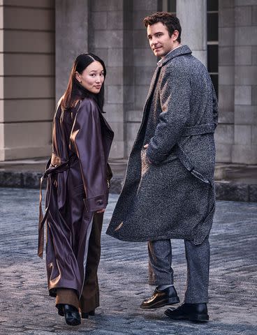 <p>Gavin Bond/Netflix</p> (L-R) Yerin Ha and Luke Thompson of Bridgerton.