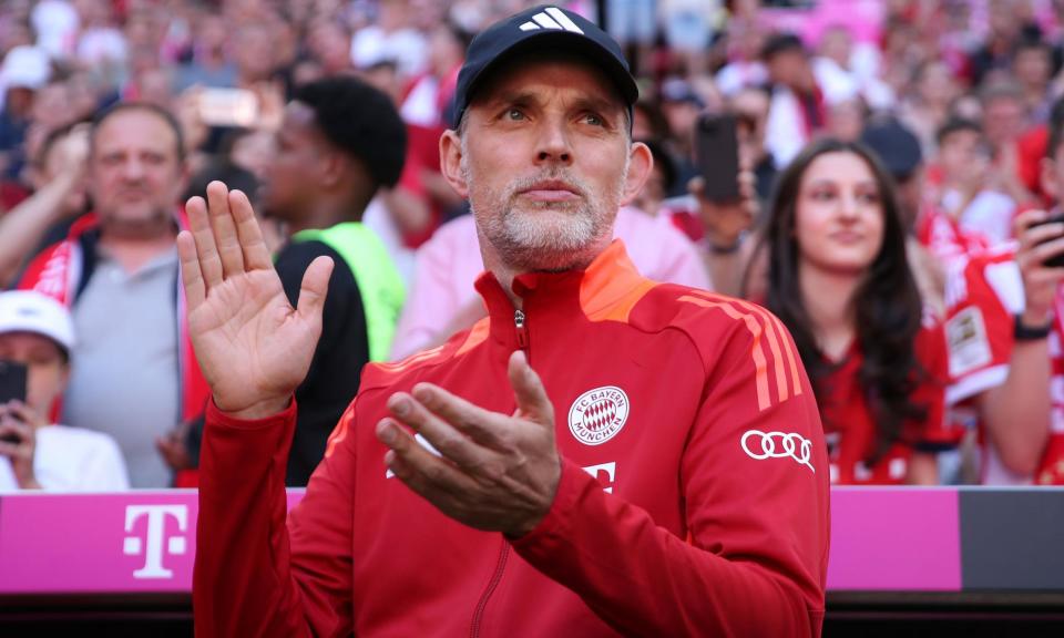 <span>Thomas Tuchel is out of work after leaving <a class="link " href="https://sports.yahoo.com/soccer/teams/bayern-munich/" data-i13n="sec:content-canvas;subsec:anchor_text;elm:context_link" data-ylk="slk:Bayern Munich;sec:content-canvas;subsec:anchor_text;elm:context_link;itc:0">Bayern Munich</a> at the end of the season.</span><span>Photograph: Christina Pahnke/sampics/Corbis/Getty Images</span>