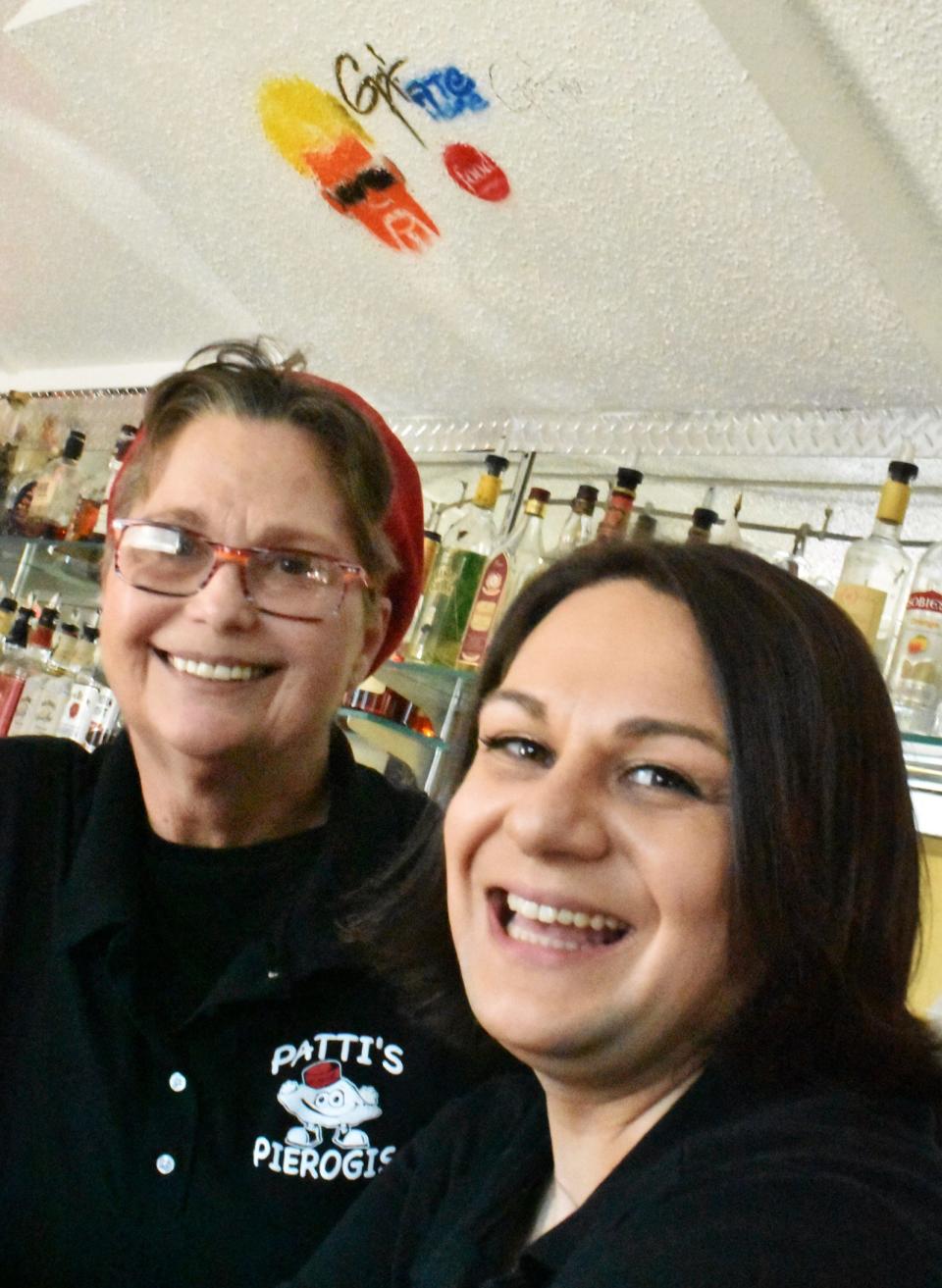 Patti Geary, owner of Patti's Pierogis at 1019 S Main St, Fall River, and Irina Sapzhnikova, server/bartender at the longtime Fall River staple for Polish food.