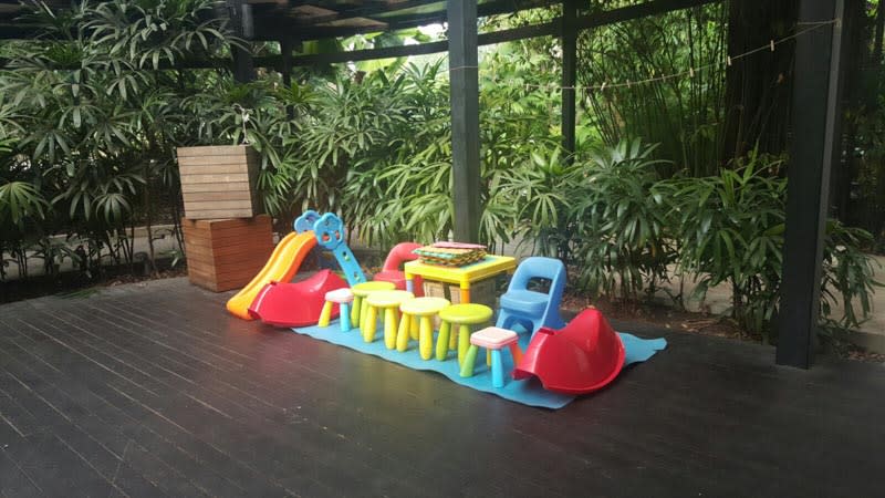 a photo of a kid-friendly play area