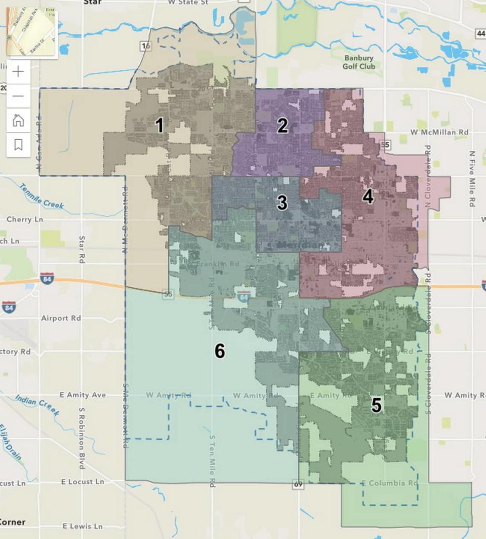 Four Meridian council members are up for election in the city’s first district election.