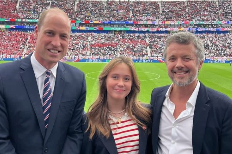 Prince William, with King Frederik X of Denmark and his daughter Princess Josephine