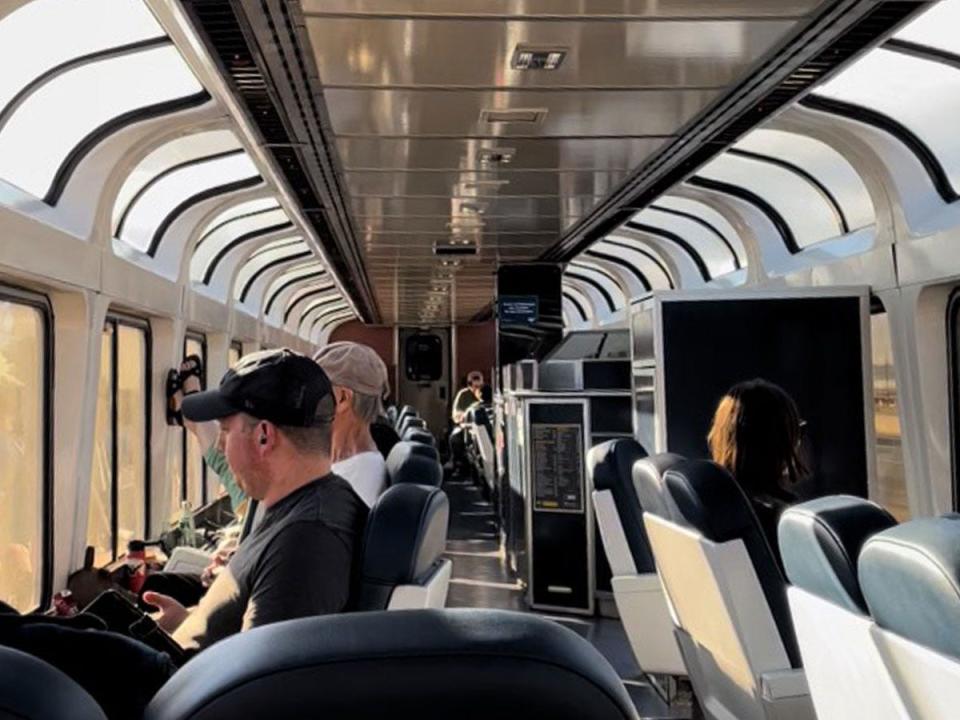 observation deck on amtrak coast starlight