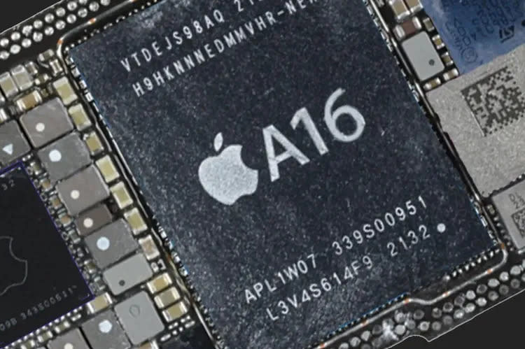 蘋果自主設計的A16晶片，可做為CPU使用。A16晶片。翻攝Macworld，來源：IDG