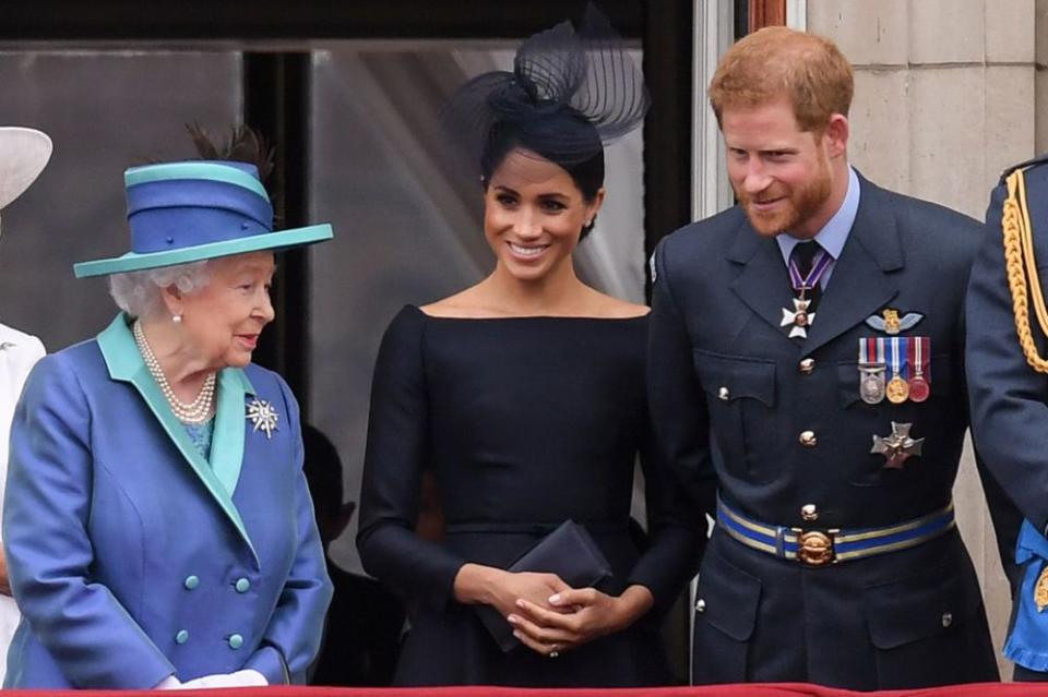 Queen Elizabeth, Meghan Markle and Prince Harry | David Fisher/REX/Shutterstock