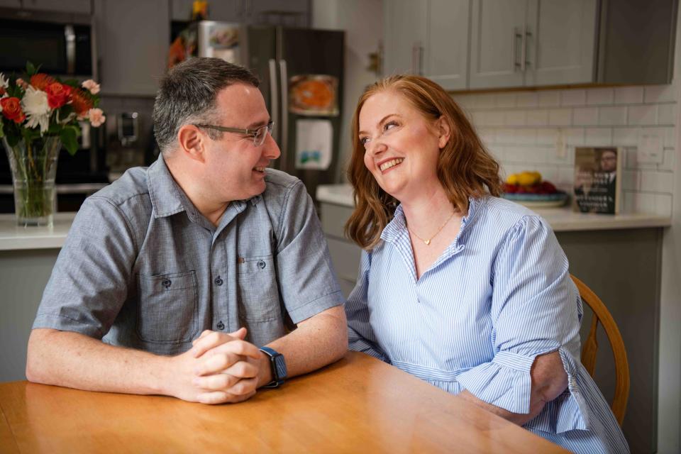 Rachel and Alex Vindman in their Virginia home.