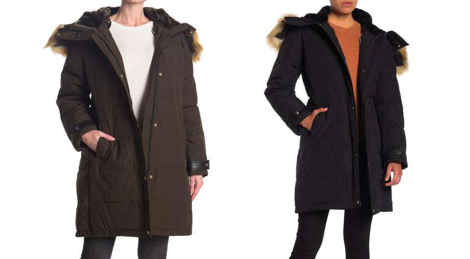 Nine West Faux Fur Trim Hooded Parka (Photo: Nordstrom Rack)