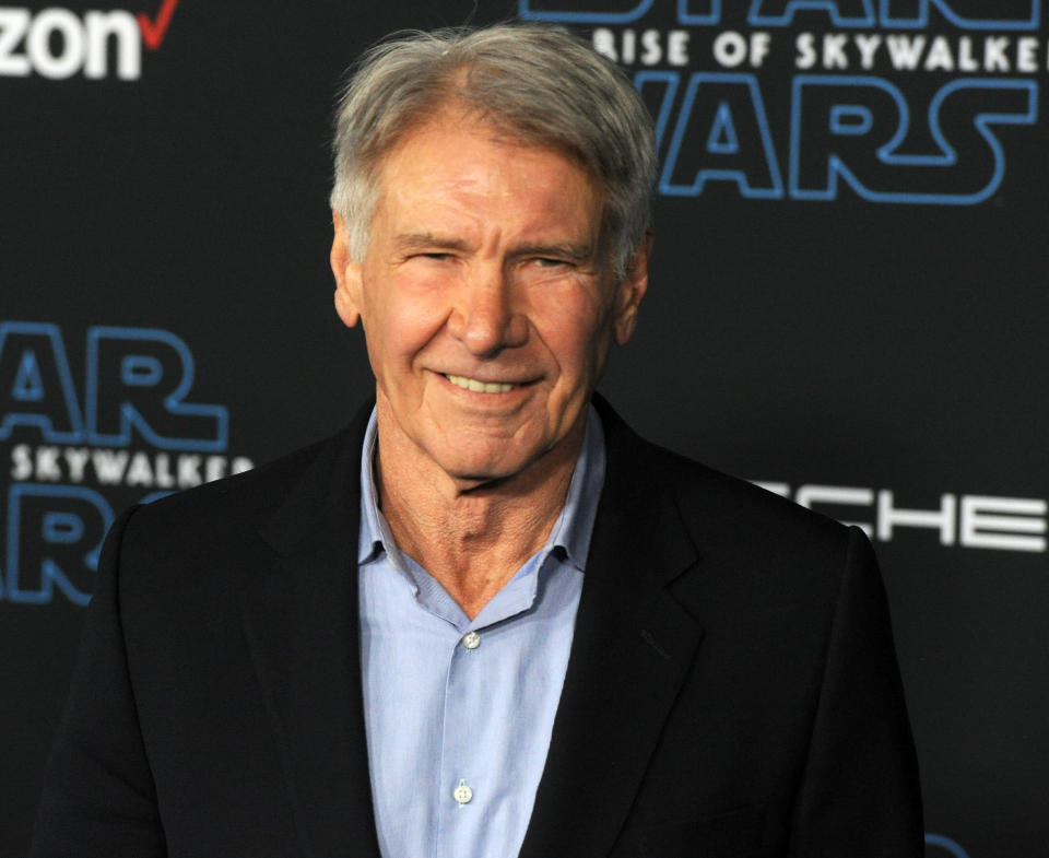 Harrison Ford arrives for the Premiere Of Disney's "Star Wars: The Rise Of Skywalker" on December 16, 2019. (Photo by Albert L. Ortega/Getty Images)