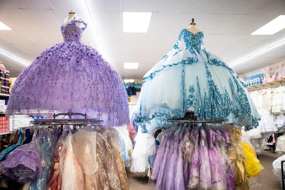 Quinceanera dresses at Yolanda’s Creations in Charlotte.