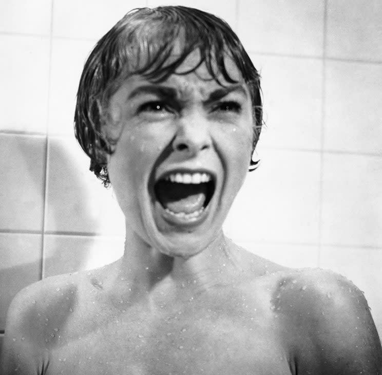 Janet Leigh in the famous ‘Psycho’ shower scene (Credit: Everett Collection)