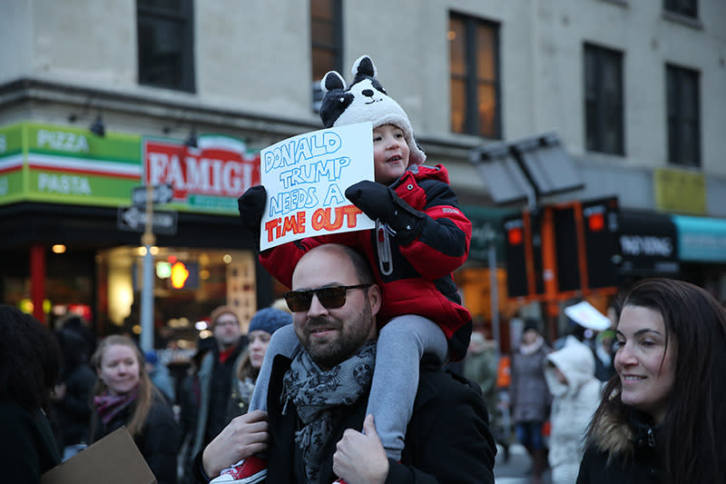 Protests against Trump’s travel ban hit the streets of NYC