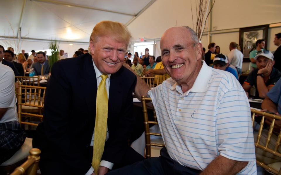 Donald Trump with then mayor Rudy Giuliani in 2015 - New York Daily News 