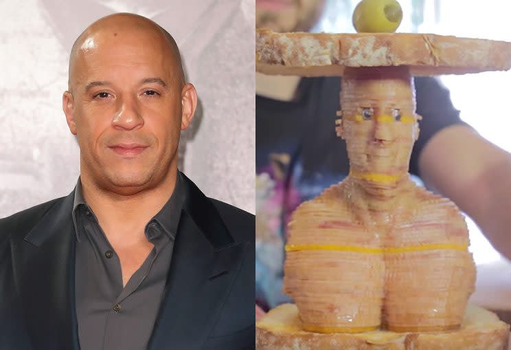 Vin Diesel makes for one interesting sandwich. (Photo: Getty Images/Youtube)