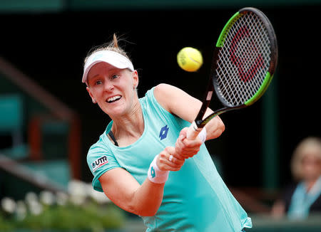 Tennis - French Open - Roland Garros, Paris, France - May 30, 2018 Alison Riske of the U.S. in action during her first round match against Romania's Simona Halep REUTERS/Pascal Rossignol