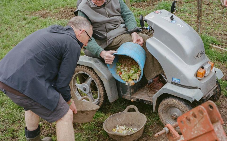 Countryman Mike Barrington with a volunteer - Naomi Wood