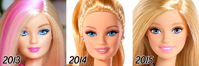 The changing face of Barbie - CosBeauty