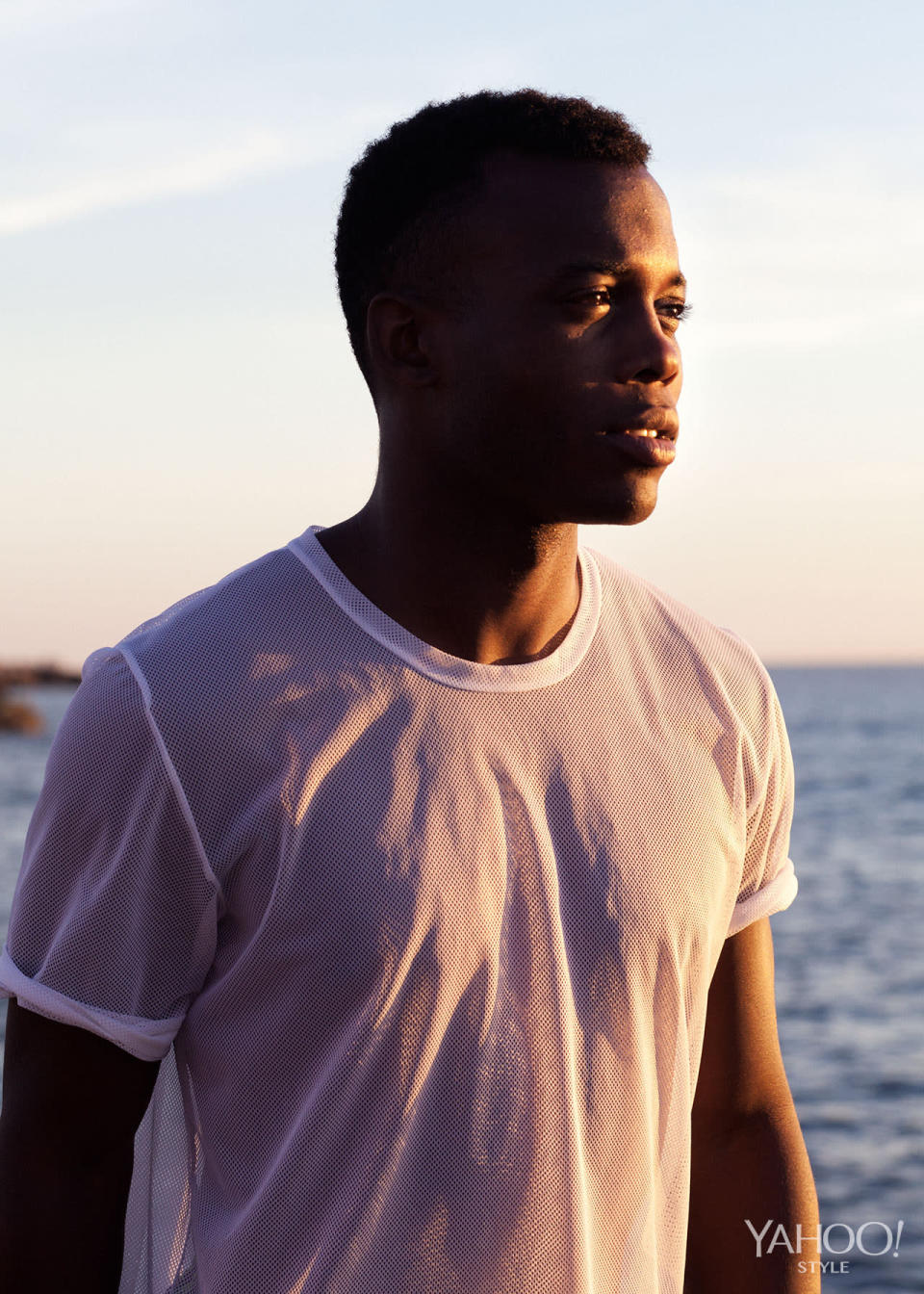 Blake Leeper wears Calvin Klein