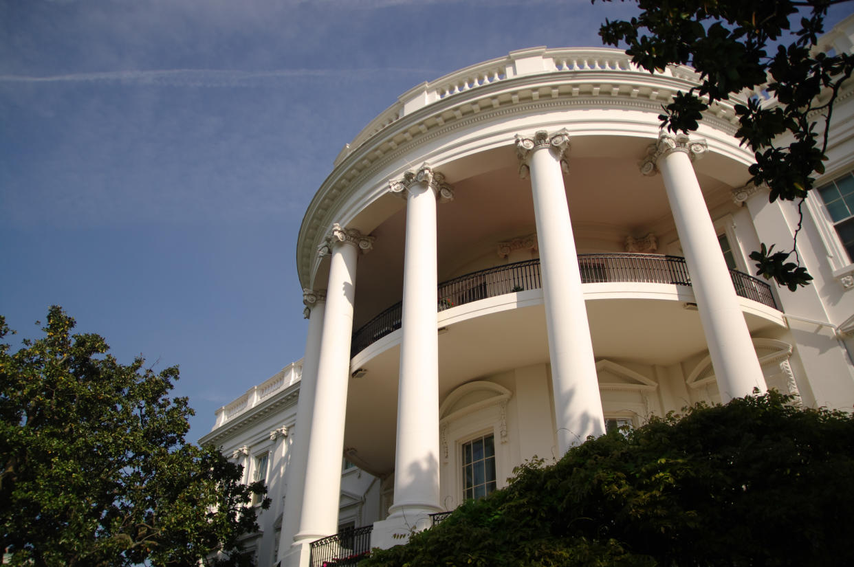  White house south portico. 