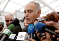 Moroccan Foreign Minister and President of COP22 Salaheddine Mezouar speaks to the press at the UN World Climate Change Conference 2016 (COP22) in Marrakech, Morocco, November 18, 2016. REUTERS/Youssef Boudlal