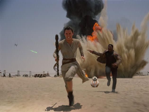 Daisy Ridley as Rey in <i>The Force Awakens</i>. Photo: Walt Disney Pictures