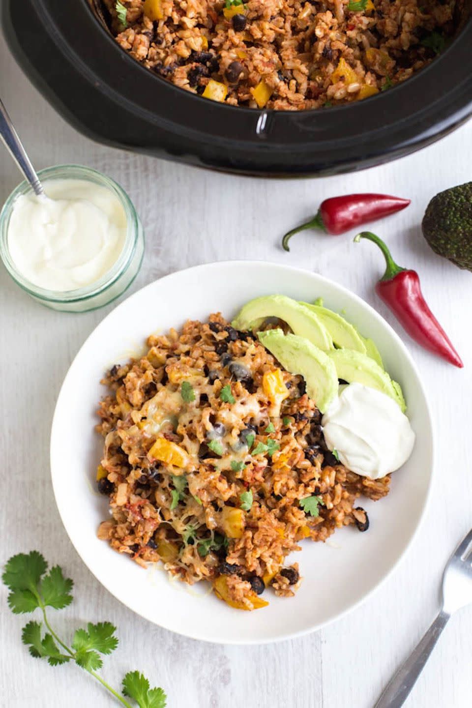 Slow Cooker Burrito Bowls