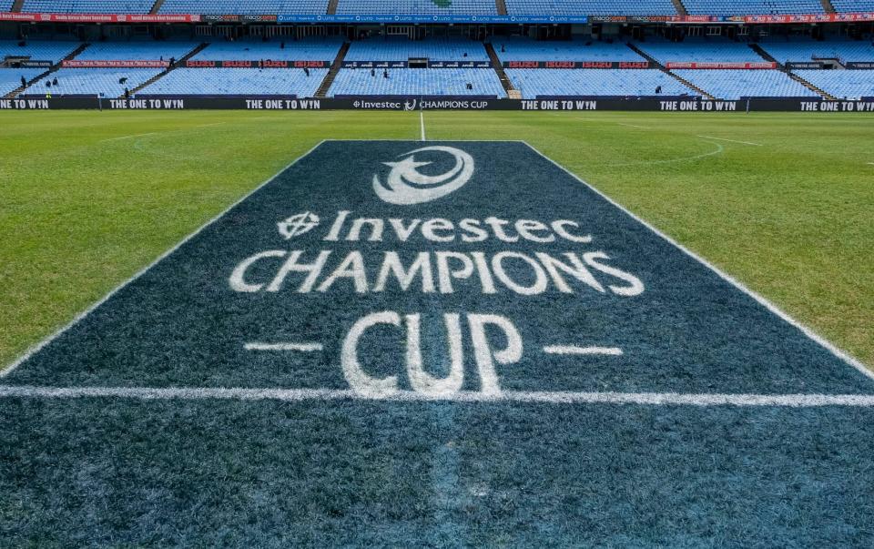 General views during the Investec Champions Cup match between Bulls and Lyon at Loftus Versfeld Stadium on April 6, 2024 in Pretoria, South Africa.