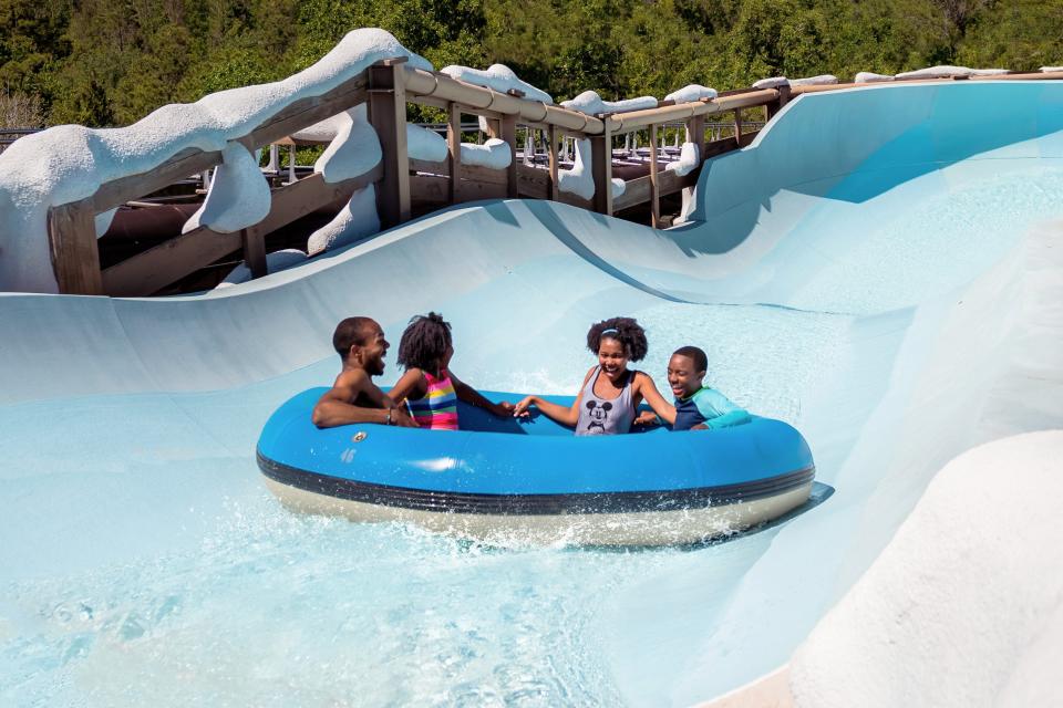 Disney's Blizzard Beach Water Park reopens to guests on Nov. 13, 2022 offering arctic adventures and new touches from the Walt Disney Animation Studios film, Frozen at Walt Disney World Resort in Lake Buena Vista, Fla. (Disney photographer)