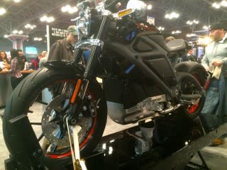 Harley-Davidson Livewire electric motorcycle concept at 2014 New York Internatoinal Motorcycle Show