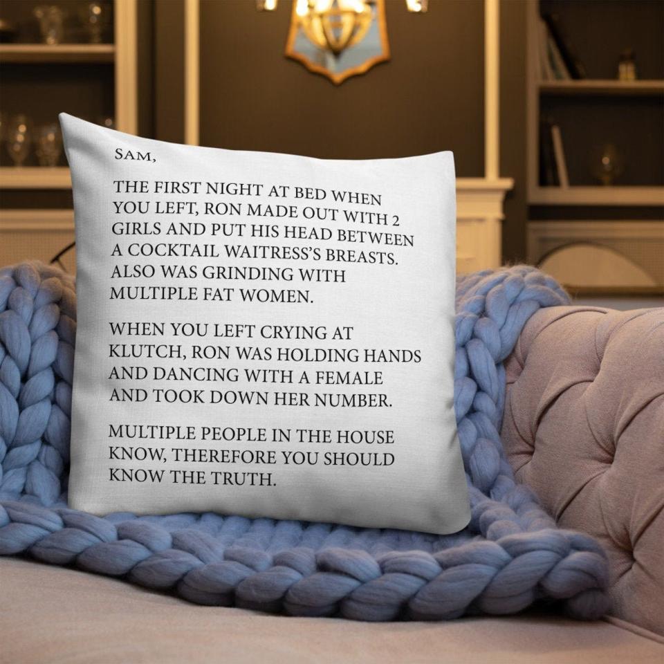 "The Note" Pillow