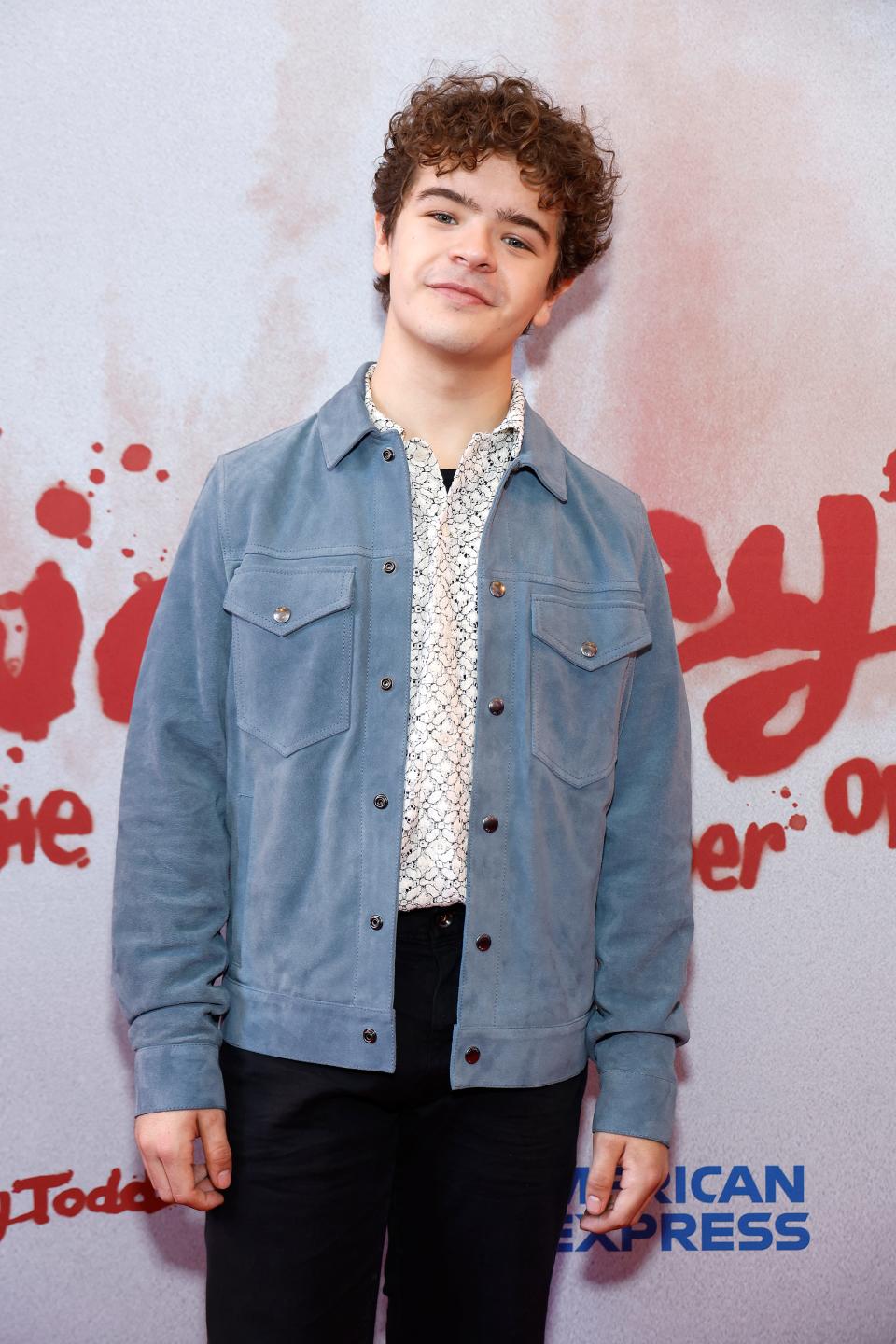 Gaten Matarazzo walks the red carpet on opening night of "Sweeney Todd" at New York's Lunt-Fontanne Theatre last month.