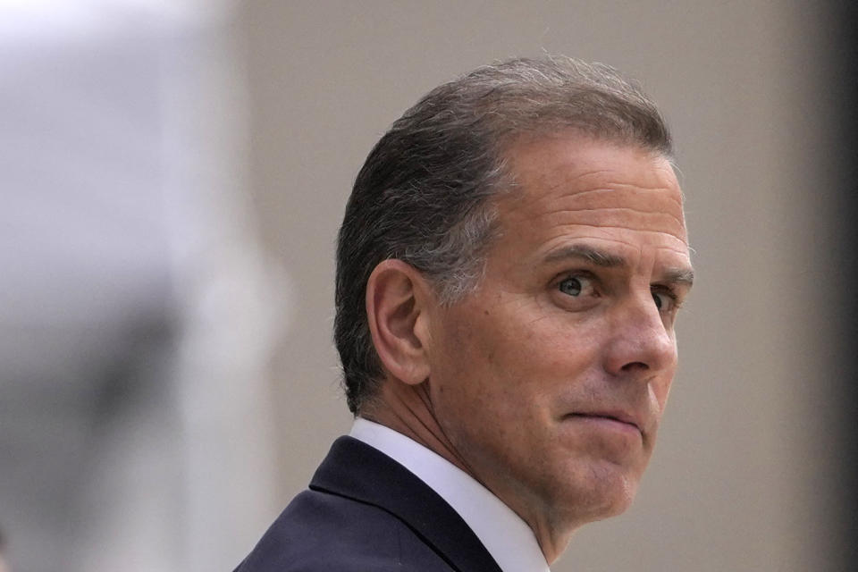 Hunter Biden departs from federal court, Thursday, June 6, 2024, in Wilmington, Del. (AP Photo/Matt Rourke)