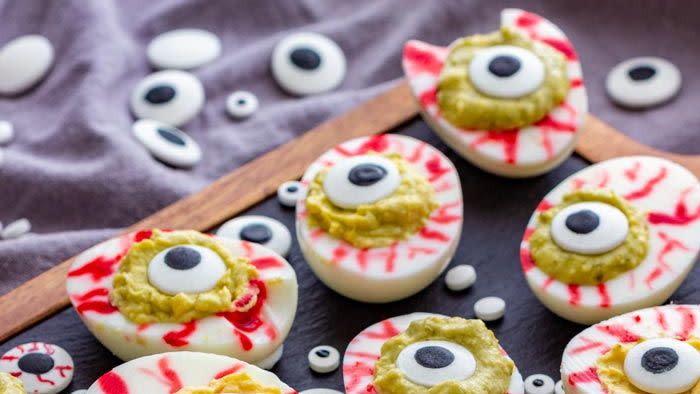 deviled egg eyeballs