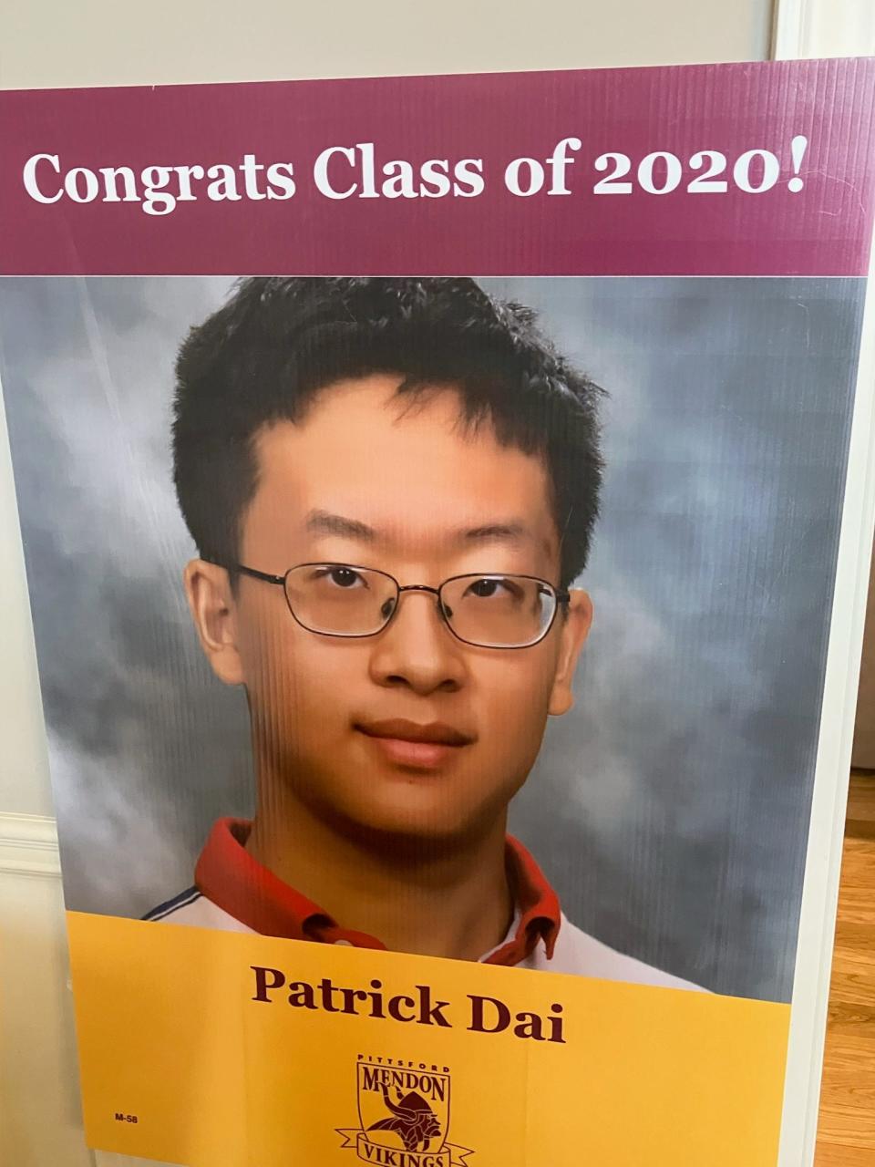 Patrick Dai at high school graduation