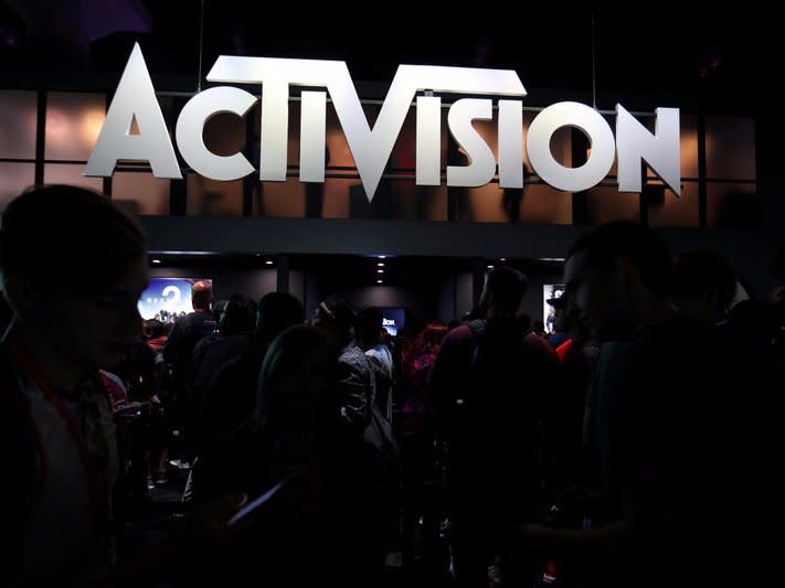 FILE PHOTO: The Activision booth is shown at the E3 2017 Electronic Entertainment Expo in Los Angeles, California, U.S. June 13, 2017.  REUTERS/ Mike Blake/File Photo